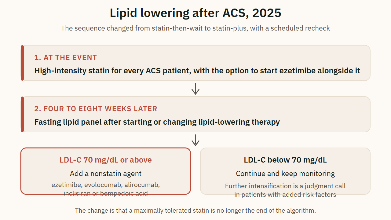 Lipid lowering after ACS, 2025