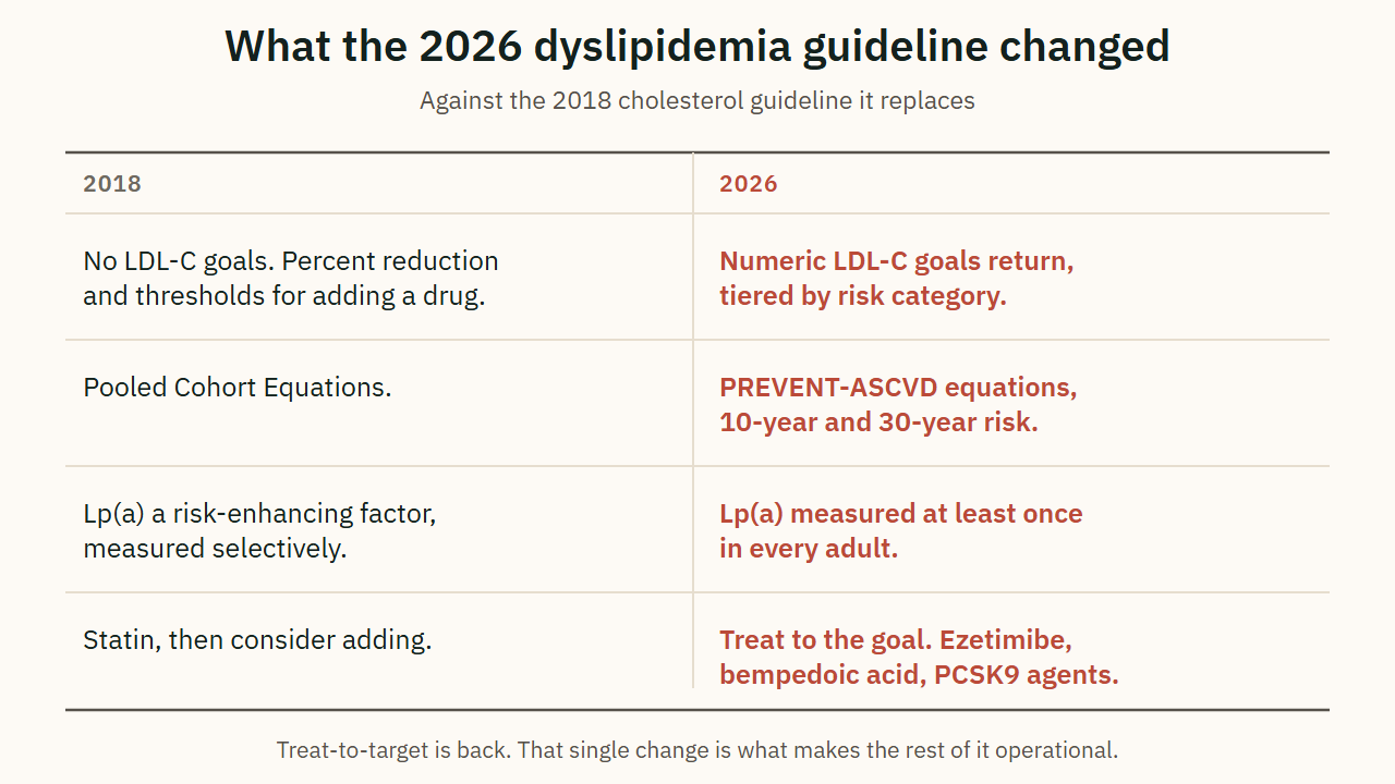 What the 2026 dyslipidemia guideline changed